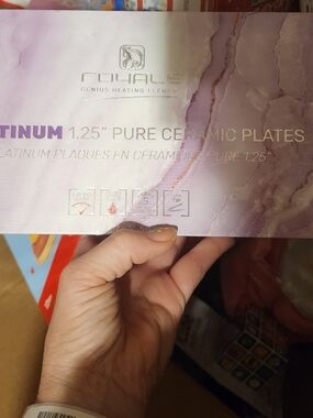Royale 1.25" Pure Ceramic Flat Iron Plates - Purple Accent